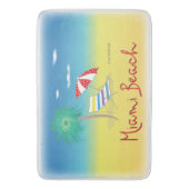 Miami Beach, Florida Palm Cooler Spaß Badematte (Vorderseite Vertikal)