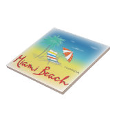 Miami Beach, Florida Palm Tile Fliese (Seite)
