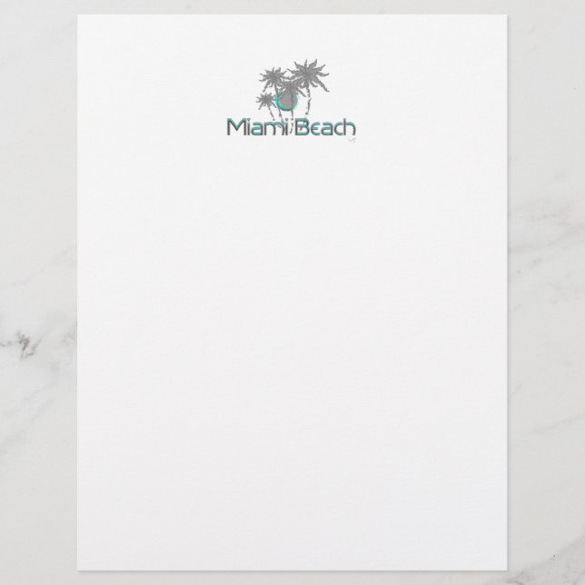 Miami Beach, Florida, Palmen, Grunge Cool (Vorderseite)