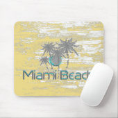 Miami Beach, Florida, Palmen, Grunge Cool Mousepad (Mit Mouse)