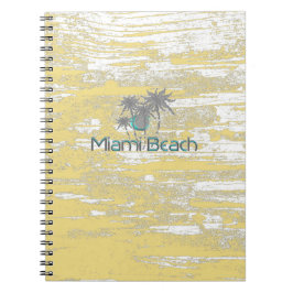 Miami Beach, Florida, Palmen, Grunge Cool Notizblock