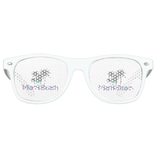 Miami Beach, Florida Palms CoolCool Graphic Partybrille (Vorderseite)