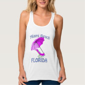 Miami Beach Florida Pink Tank Top (Vorderseite)