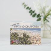 Miami Beach Florida Postcard | Vintag Postkarte (Stehend Vorderseite)