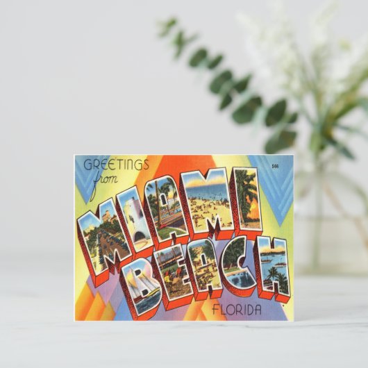 Miami Beach Florida Postkarte (Stehend Vorderseite)