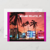 Miami Beach, Florida Postkarte (Vorne/Hinten)