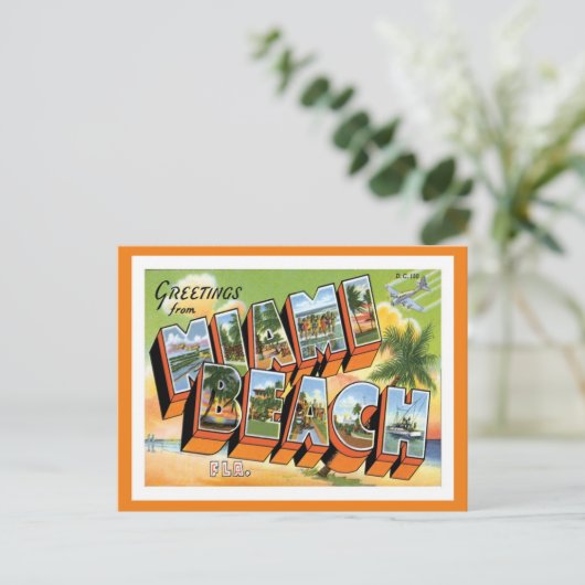 Miami Beach Florida Postkarte (Stehend Vorderseite)