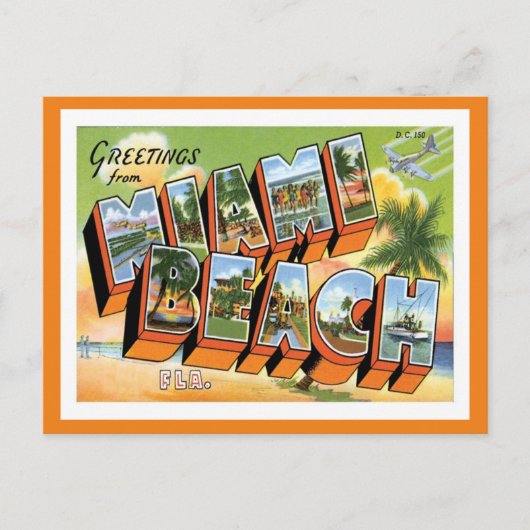 Miami Beach Florida Postkarte (Vorderseite)