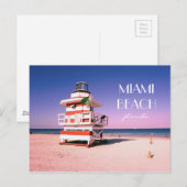 Miami Beach Florida Postkarte (Vorne/Hinten)
