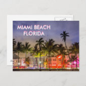 MIAMI BEACH, Florida Postkarte (Vorne/Hinten)