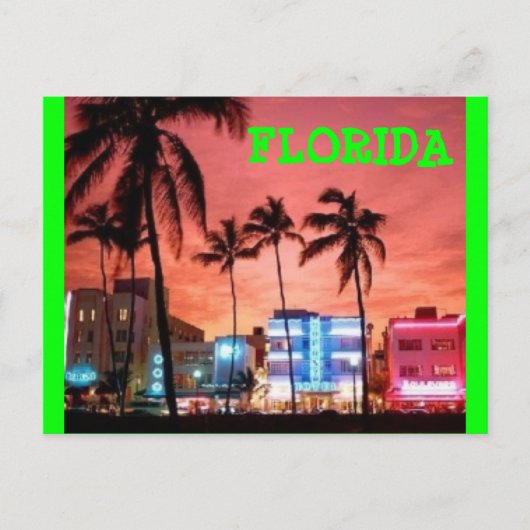 Miami Beach, Florida Postkarte (Vorderseite)