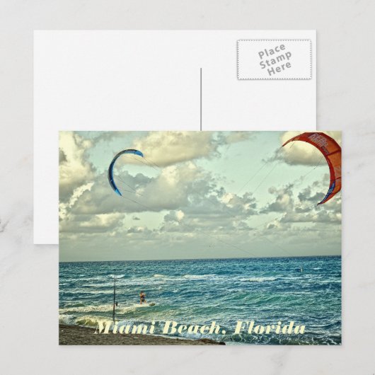 Miami Beach Florida Postkarte (Vorne/Hinten)
