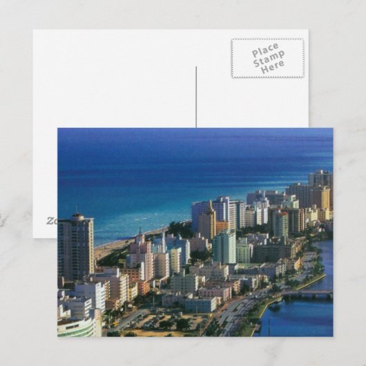 MIAMI BEACH FLORIDA POSTKARTE (Vorne/Hinten)
