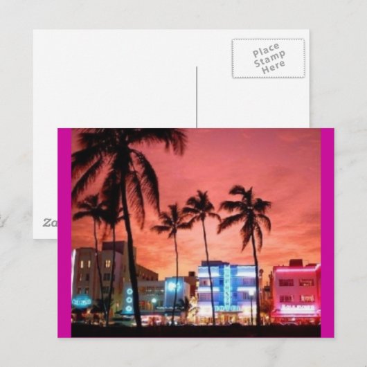 Miami Beach, Florida Postkarte (Vorne/Hinten)