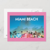 MIAMI BEACH FLORIDA POSTKARTE (Vorne/Hinten)