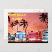 MIAMI BEACH FLORIDA POSTKARTE (Vorne/Hinten)