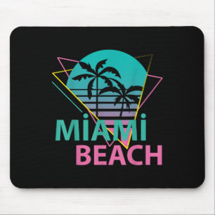 Miami Beach Florida Proud Floridian Retro Palms Tr Mousepad