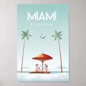 Miami Beach florida Reiseplakat Poster (Vorne)