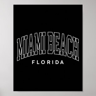Miami Beach Florida Retro Preppy Rückblick Vintage Poster