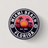 Miami Beach Florida Retro Sunset Souvenirs 60er