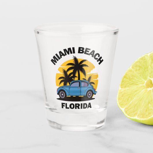 Miami Beach, Florida Schnapsglas (Vorderseite)