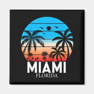 Miami Beach Florida Sommerurlaub Vintage Sonnenunt Magnet