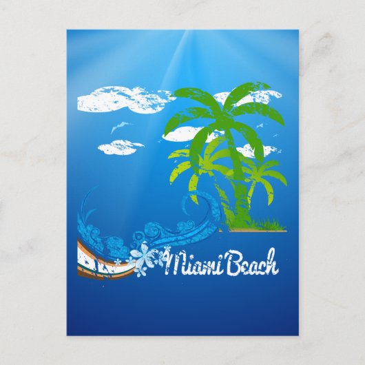 Miami Beach Florida Souvenir Postkarte (Vorderseite)