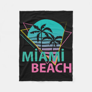 Miami Beach Florida Stolz Floridian Retro Palmen T Fleecedecke