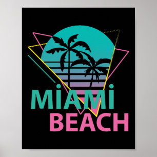 Miami Beach Florida Stolzer Floridian Retro Palmen Poster