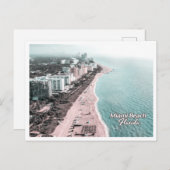 MIAMI BEACH FLORIDA - SÜDSTRAND POSTKARTE (Vorne/Hinten)