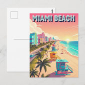Miami Beach Florida Travel Postkarte (Vorne/Hinten)