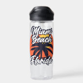 Miami Beach, Florida Trinkflasche (Rückseite)
