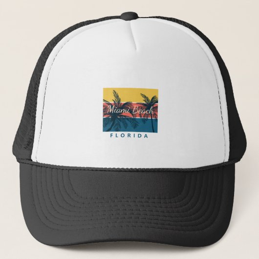 Miami Beach Florida Truckerkappe (Vorderseite)