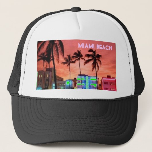 Miami Beach, Florida Truckerkappe (Vorderseite)