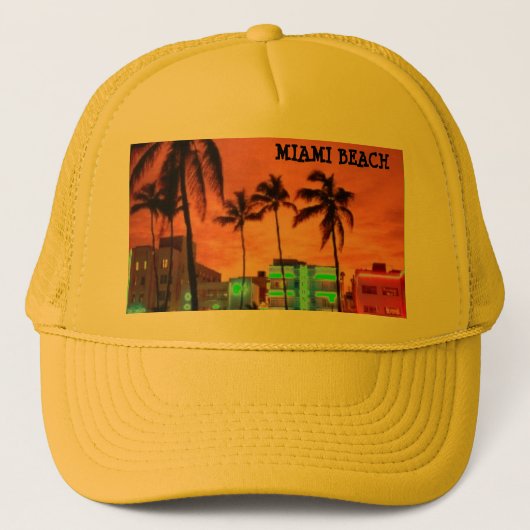 Miami Beach, Florida Truckerkappe (Vorderseite)