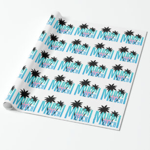 Miami-Beach-Florida-Typografie Geschenkpapier