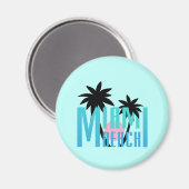 Miami-Beach-Florida-Typografie Magnet (Vorderseite/Rückseite)