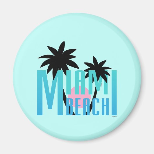 Miami-Beach-Florida-Typografie Magnet (Vorne)