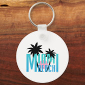 Miami-Beach-Florida-Typografie Schlüsselanhänger (Vorderseite)