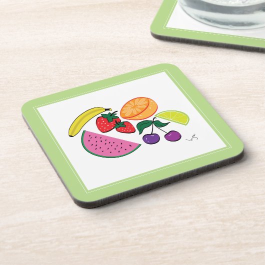 Miami Beach, Florida Umbrella Cool Getränkeuntersetzer (Linke Seite)