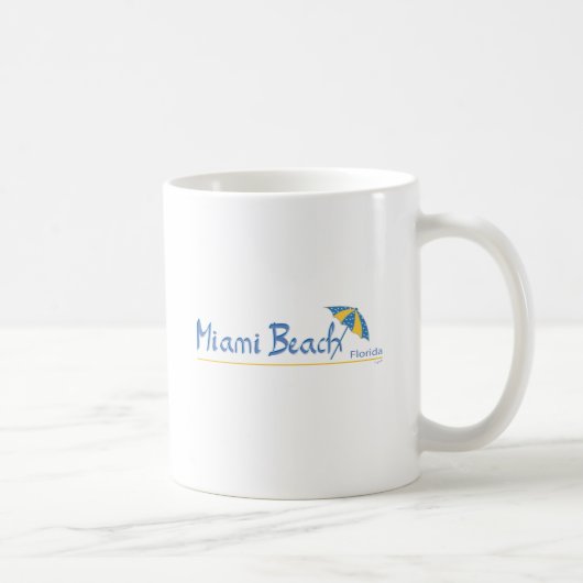 Miami Beach, Florida Umbrella Cool Kaffeetasse (Rechts)