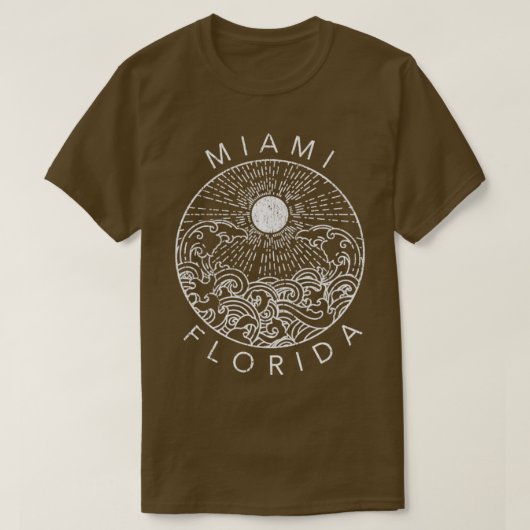 Miami Beach Florida Urlaub Ozean Retro Souvenir T-Shirt (Design vorne)