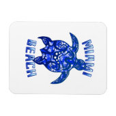 Miami Beach Florida Vacation Tribal Turtle Magnet (Horizontal)
