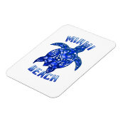 Miami Beach Florida Vacation Tribal Turtle Magnet (Linke Seite)