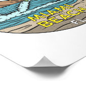 Miami Beach Florida Vintag Poster (Ecke)