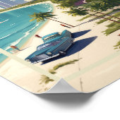 Miami Beach Florida Vintag Poster (Ecke)