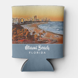 Miami Beach Florida Vintage Aquarellbahn Dosenkühler