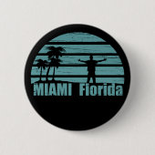 Miami Beach Florida Vintage Button (Vorderseite)