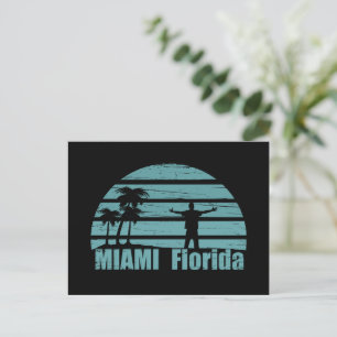 Miami Beach Florida Vintage Feiertagspostkarte