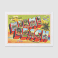 Miami Beach Florida Vintager großer Brief Postkart